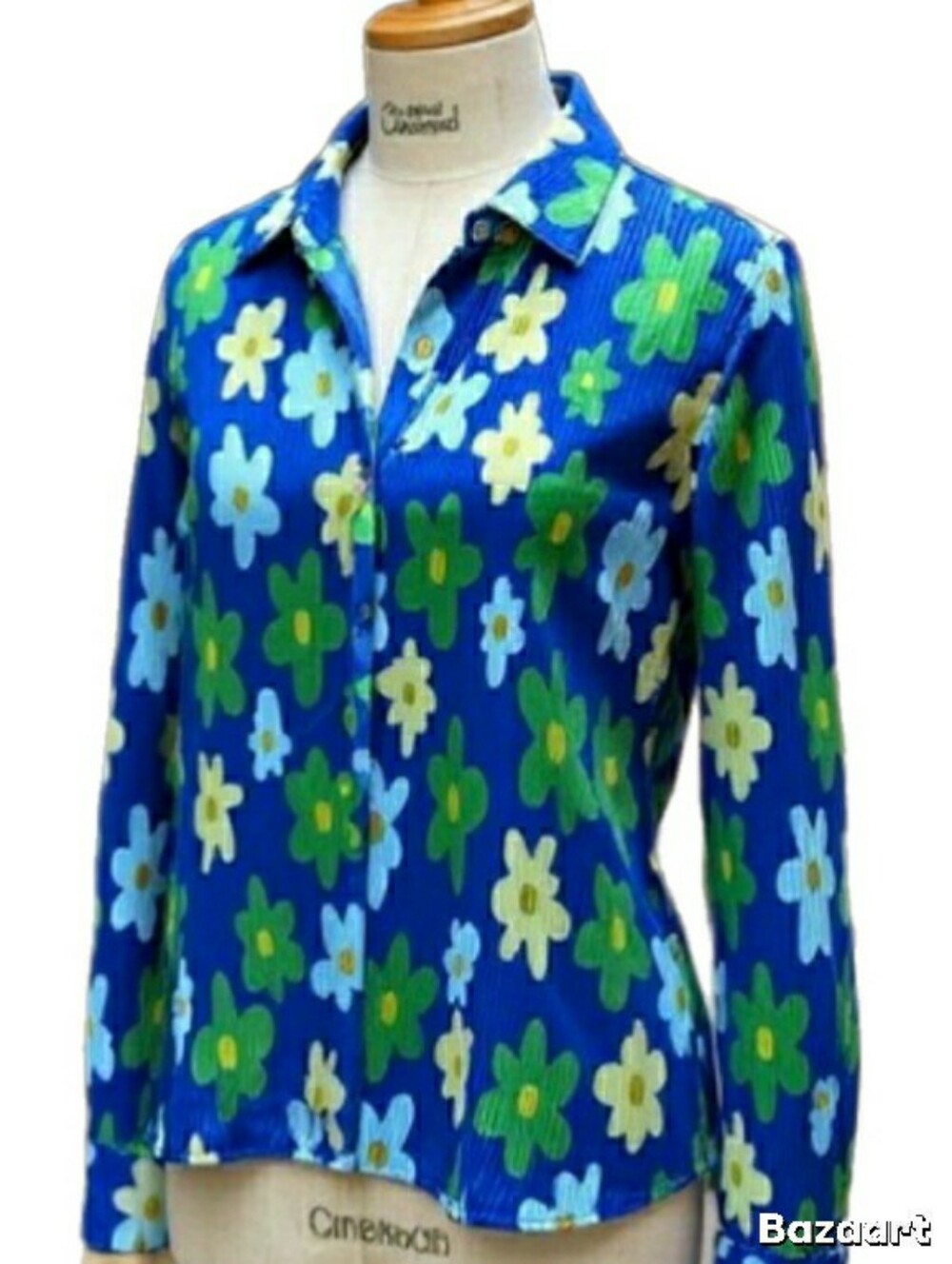 Target Black History Month Floral Plisse Button-Down Shirt Blue Green XXL